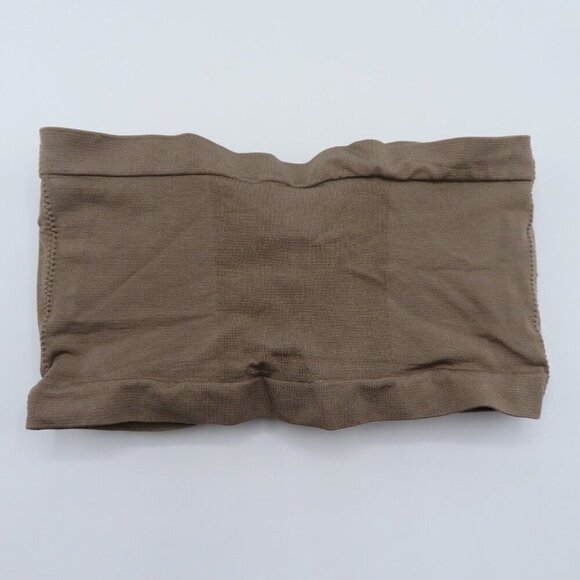 Rhonda Shear 1X Womens Plus Size Strapless Bra Bralette Taupe Underwire Padded - Picture 6 of 9